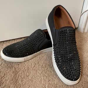 Black loafers, with black rhinestones 🖤